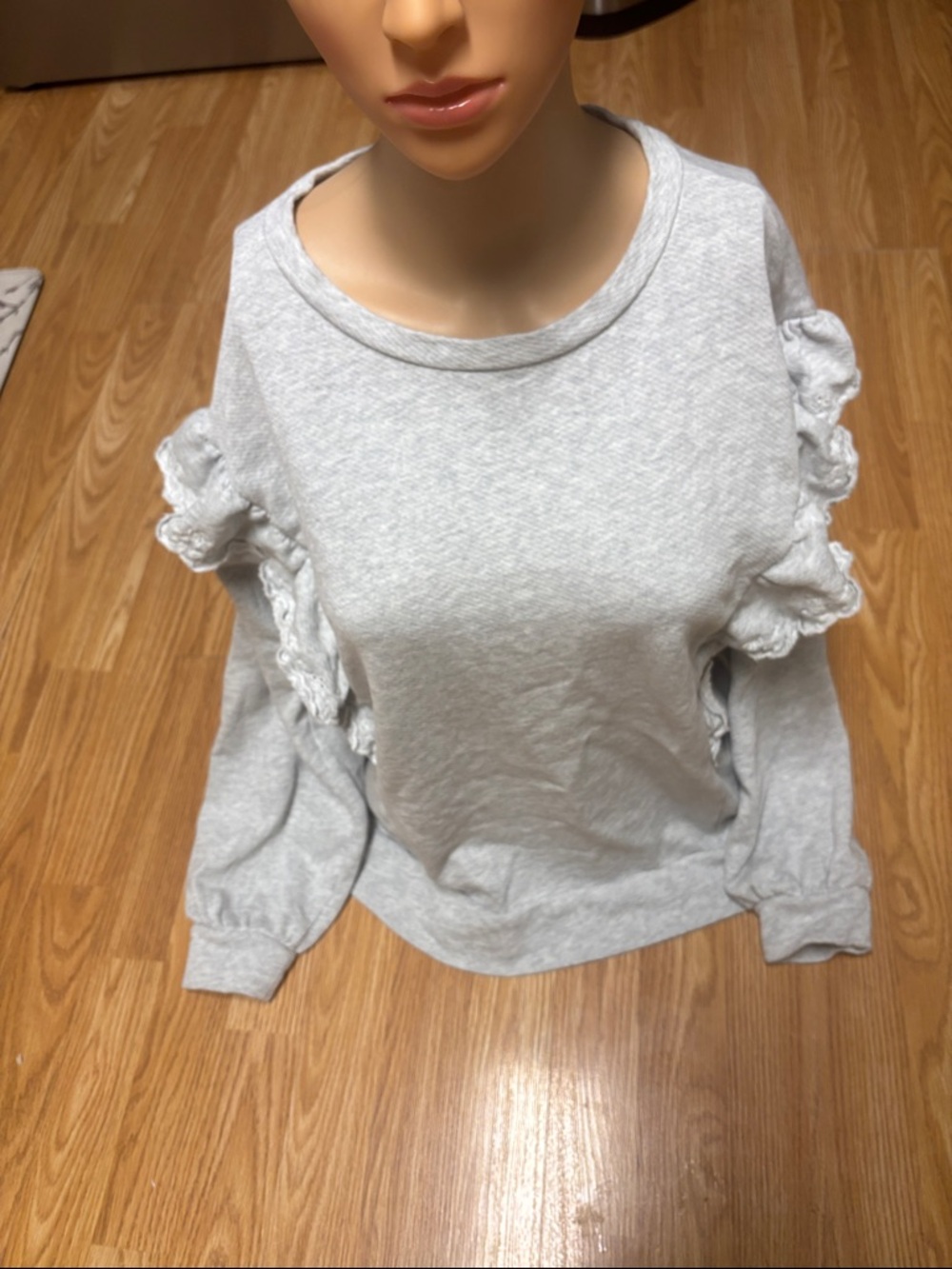 LOFT Light Gray Crewneck Sweatshirt Size  M